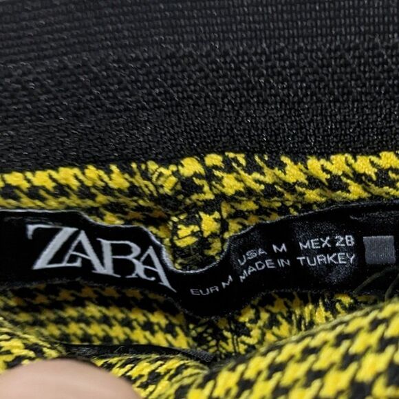 ZARA | Mid-waist skinny trouser in yellow/black - Picture 7 of 9